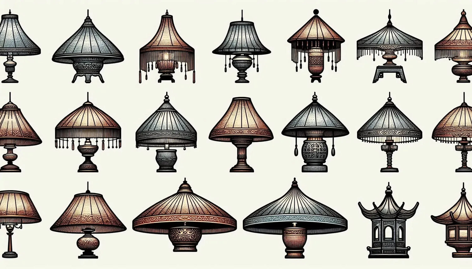 Les abat-jour par forme - Lumière à tous les Etages 