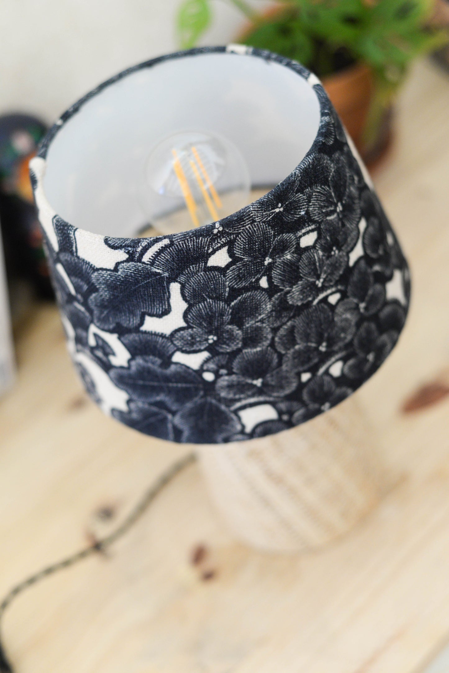 Clémence | Lampe à poser raphia et lin